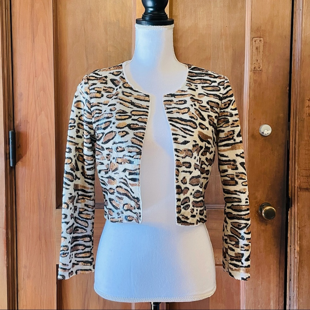 Patterson J. Kincaid Cropped Sequin Jacket